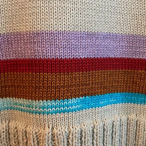 Smythe Ivory Sweater with Vibrant Stripes - Picture 9 of 14